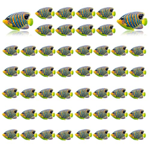 50PCS Mini Ocean Animals Figurines Ornaments Resin Sea Animal Tiny Resin Figurines for Fish Tank Decorations Birthday Party Favor Garden Accessories Gift (Fish B) - color: Fish B