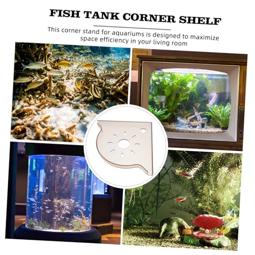 KESYOO Aquarium Corner Stand for Fish Tank Multi-functional Triangle Shelf Organizer for Desktop Storage of Fish Food Accessories Space-saving Design Transparent