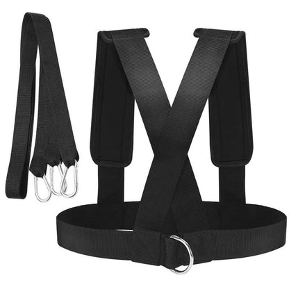 Weight Bearing Shoulder Strap,Resistance Bands Fitness Shoulder Strap Elastic Loop,Sled Harness Tire Pulling Harness (black,M) (BLACK, M)