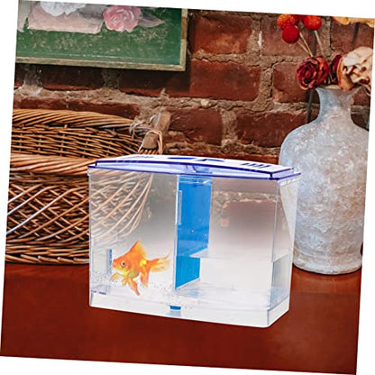 Desktop Fish Breeding Box Aquarium Isolation Tank for Betta Shrimp Fish Divider Space-Saving Design for Safe Breeding and