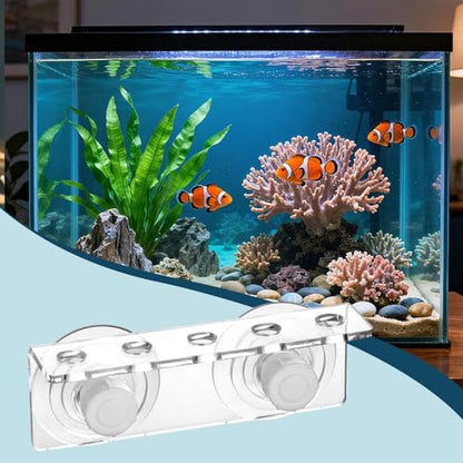 Rack Aquarium Stand Support Holder Versatile Enhanced Suction Cups Efficiency Single Row Arrangement Acrylic, 5 Holes - size: 5 holes
