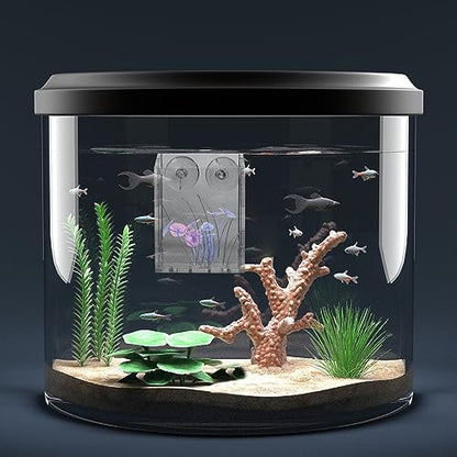 Ipetboom Acrylic Fish Tank Planter Small Vertical Plant Holder for Aquarium Decorative Water Plant Cup