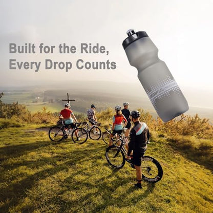 GEMFUL 24oz Cycling Water Bottles 2 Pack MTB Biking Bottle (Black White) - color: Gradient Black White