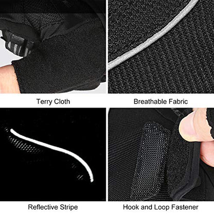 INBIKE 5mm Padded Half Finger Bike Bicycle Cycling Gloves - color: Black, size: Medium