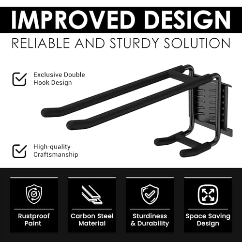FELLER 9-Piece Slatwall Hook Kit, 6 Hooks, 3 Plates, Garage Tool Storage