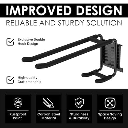 FELLER 9-Piece Slatwall Hook Kit, 6 Hooks, 3 Plates, Garage Tool Storage
