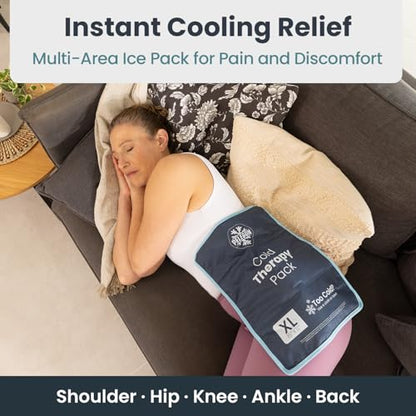Pelegon Large Ice Packs for Injuries Reusable XL (11" x 15") Ice Pack for Back, Reusable Gel Ice Pack for Knee, Flexible Cold Pack for Shoulder, Hip & Neck, Soft Fabric Side, Leakproof Design - 1 Pack - size: XL (1 Pack)