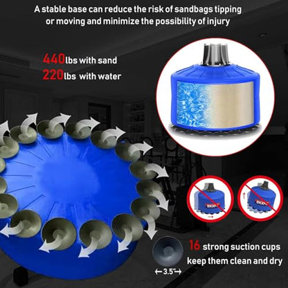 Punching Dummy Freestanding Silicone Punching Bag with Telescopic Height - color: Blue