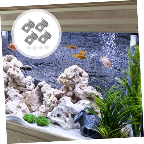Fish Tank Accessories Aquarium Lids 4Pcs Fish Tank Glass Aquarium Cover Clip Support Holder Stainless Steel - Aquarium Accessories Universal Lid Clips 5mm Glass Tank Aquarium Lid