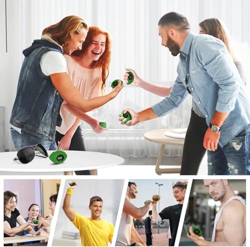 Hand Grip Strengthener, Rechargeable Digital Grip Strength Trainer up 220.4 Lbs(100kg) Hand Grip Exerciser Equipment for Strength Training-Forearm-Gripper-Finger, Stress Balls for Adults/Kids (Green)