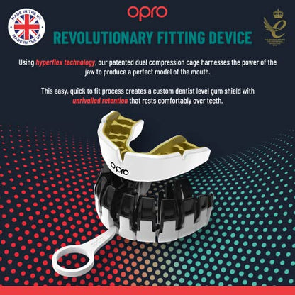 OPRO Instant Custom-Fit Mouthguard – Dentist Level Gum Shield Adult and Kids – OPRO Mouth Guard Boxing and MMA, Self-Fit Gum Shield Rugby – Maximum Protection with Dental Warranty (Black/White/Silver) - color: Usa Flag, size: Adult (10+)