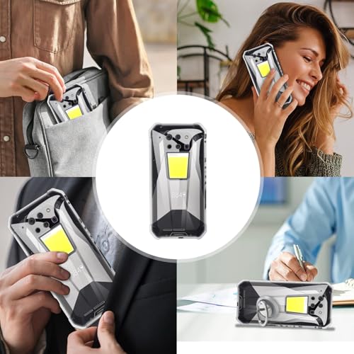 NOUKAJU Case for 8849 Tank 3 Pro, TPU Protective Case,Stand Function,Adjustable Bracket,Anti-Drop, Shockproof,Protective Cover for 8849 Tank 3 Pro(Clear)