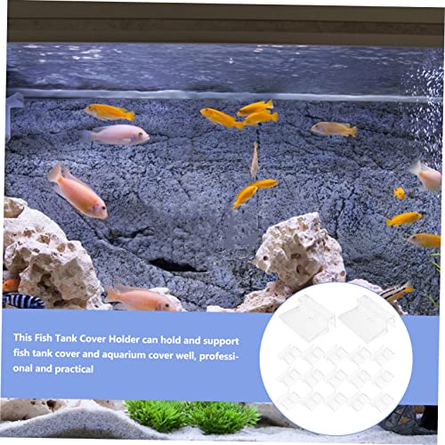 GALPADA 16pcs Fish Tank Lid Supports Easy Install Acrylic Cover Racks for Aquariums Sturdy Holders for Tank Lids Safe for Fish and Pets Convenient Cleaning Accessory