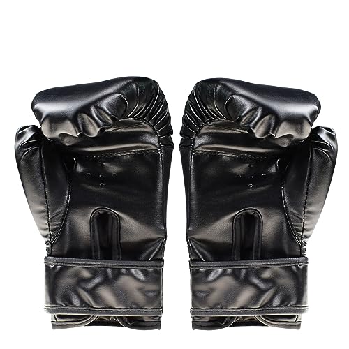 Boxing Gloves for Kids, Kids Sparring Punching Gloves for Punching Bag,Youth Training Kickboxing, Muay Thai - color: Black