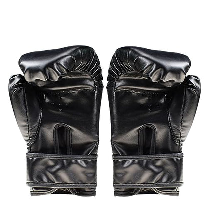 Boxing Gloves for Kids, Kids Sparring Punching Gloves for Punching Bag,Youth Training Kickboxing, Muay Thai - color: Black
