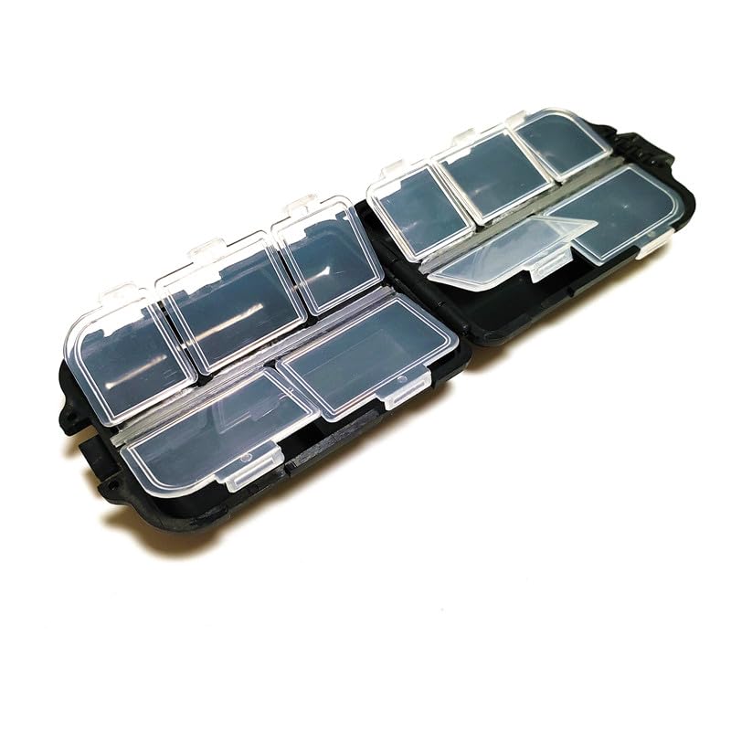KALAVARMA Waterproof Fishing Lure Box Spoon Hooks Baits Storage Tackle Box Containers for Casting Fishing Fly Fishing - color: Black