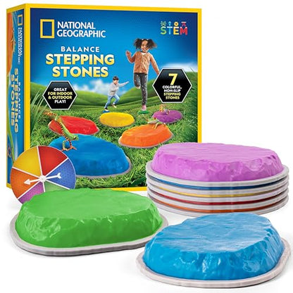 National Geographic 7-Piece Balance Stepping Stones Set for Kids - style: 7 Stepping Stones