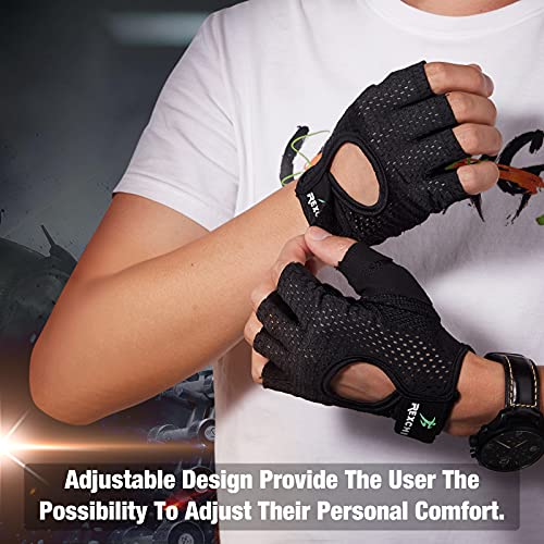 Geyoga 2 Pairs Workout Gloves Adjustable Gym Exercise