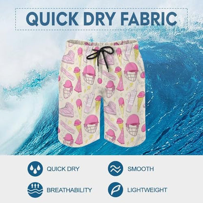 Mens Trunks Breathable Quick Dry Mesh Lining Holiday Party Beach Board Shorts - color: Style-1, size: 3X-Large