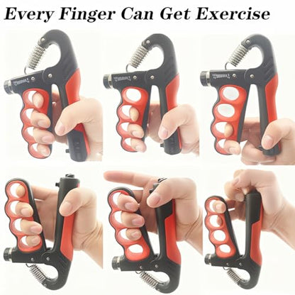 2PCS Grip Strength Trainer, 11-220LBs Adjustable Hand Gripper Strengthener with Automatic Counter, Hand Wrist Forearm Exerciser for Athletes, Musicians, Injury Recovery & Physical Therapy - color: Pink