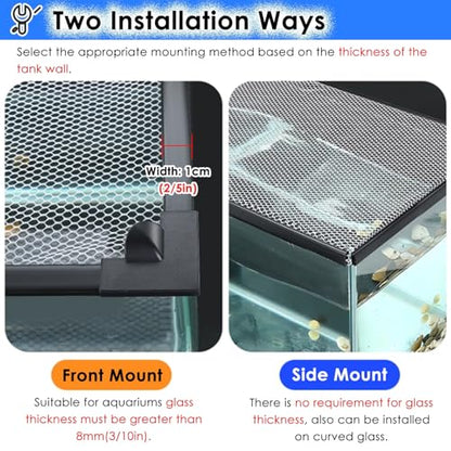 Magnetic Aquarium Cover Square Fish Tank Lid Anti Jump Net with Corner Handles Sturdy Cat Proof Home Fish Tank Protector for Square Terrariums and Fish Tanks - size: L60xW30cm