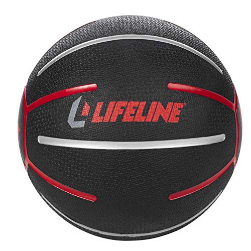 Lifeline Fitness Medicine Ball - Total Body Strength and Stability Training - Non-Slip, Light Bounce - Textured Surface - Durable - Home Gym Exercise Equipment - style: 4LB