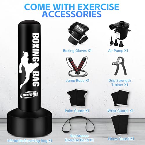YORWHIN Standing Punching Bag for Adults, 69'' Boxing Bag with Training Set