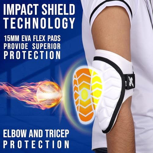 Exxact Sports Defender Baseball Elbow Guard - color: White, size: Youth
