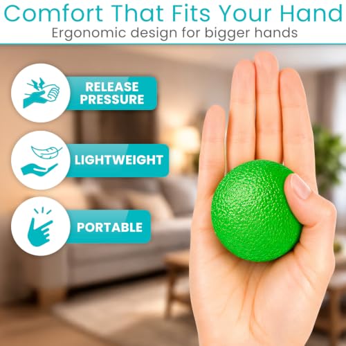 Vive Stress Balls for Hand Therapy, Exercise, Arthritis (w/Rehab Video)
