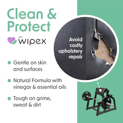 Wipex Plant Based Gym Wipes Dispenser Refill - 700 Count Fitness Equipment Wipes for Gym - Original Lemongrass Scent, Includes Dispensing Bucket, 700 Count (Pack of 1) - size: 700 Count (Pack of 1), style: Original Lemongrass + Bucket