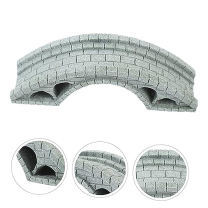 Happyyami Dollhouse Accessories Micro Landscaoe Bridge Mini Terrarium Bridge Artificial Arch Bridge Fish Tank Bridge Stone Bridge Statue Japanese Zen Household Green Sandstone Container