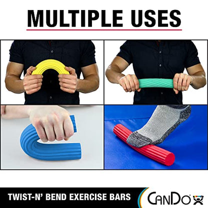 Cando 10-1511 Yellow Twist-n-Bend Hand Exerciser, X-Light Resistance - style: 2) X-Soft