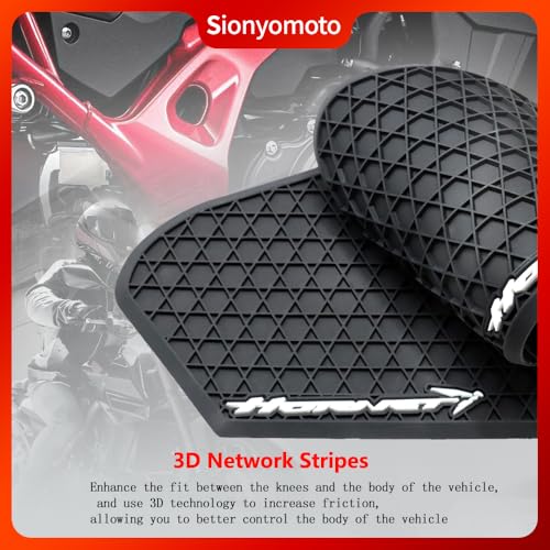 Fuel Gas Tank Pad Protector Stickers Decal Set Compatible with CB750 2023-2024 - Anti-Slip Protective Kit, Black, PVC Rubber Material, 3-Piece