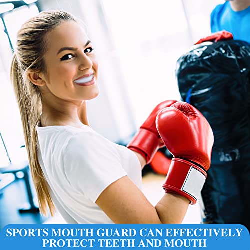 Frienda Adult Mouth Guards for Sports with Case - color: Black With White