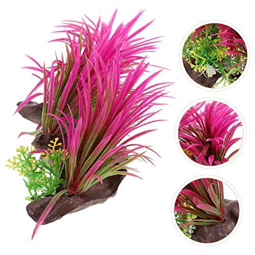 GALPADA Desktop Aquarium Grass Decor Artificial Water Grass for Fish Tank Decoration Premium Simulation Aquatic Plant Accessory for Use