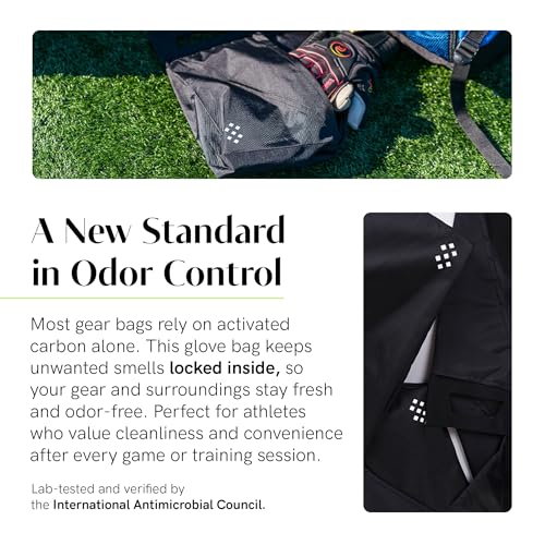 Salt Glove Bag Smell-Proof Durable Odor Containing Bag for Gloves - Extra Large - Water-Resistant and Easy to Clean - Black - size: XL