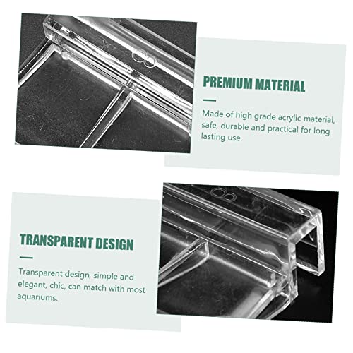 Happyyami 10pcs Acrylic Fish Tank Cover Brackets Support for Aquarium Lids for Turtle and Snake Tanks Quality Water Resistant Holders