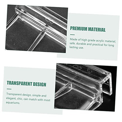 Happyyami 10pcs Acrylic Fish Tank Cover Brackets Support for Aquarium Lids for Turtle and Snake Tanks Quality Water Resistant Holders