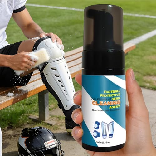 Gym Equipment Cleaner,100ml Fitness Care Odor Remover Foam - Goalkeeper Glove Spray | for Shoes Work Boots Clothing Helmet Pads Yoga Mats Hockey Baseball Football