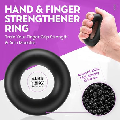 Hand Gripper Strengthener, Adjustable Resistance 22-220Lbs (10-100kg) Forearm Exerciser, Grip Strength Trainer for Muscle Building & Injury Recovery, Aerobic Hands