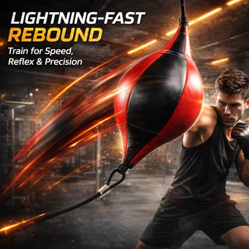 TARSHYRY Double End Bag Boxing Ball,PU Leather Double End Punching Bag Boxing Striking Improve Reflexes, Fast Speed Hanging Boxing Ball for Training, TARSHYRYzinw1pgkq0