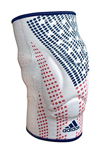 adidas Men's Wrestling Reversible Knee Pad (Large, White/Flag) - color: White/Flag, size: Large