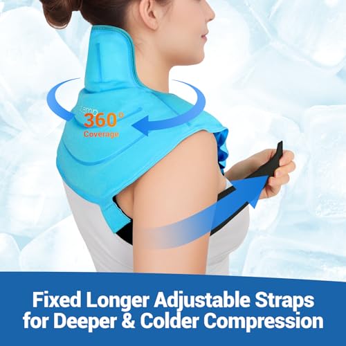Comfytemp Ice Pack for Neck Shoulders Pain Relief (Small, Bright Blue) - color: Bright Blue, size: Small