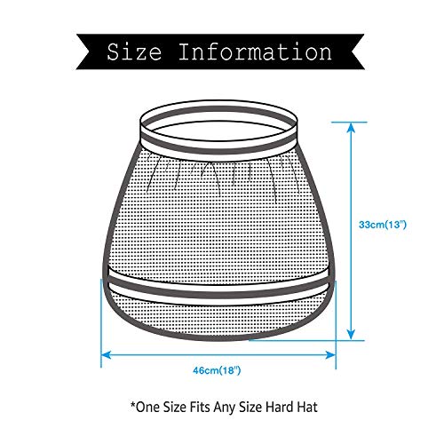 Evridwear High Visibility Neck Sun Shield with Reflective Stripe, Safety Hard Hat Shade with Breathable Mesh Elastic Band for Construction, Outdoor Activities, Landscaping from UV | 2 Pack,Reflective Stripe,Breathable Mesh Elastic Band,UV Protection for C