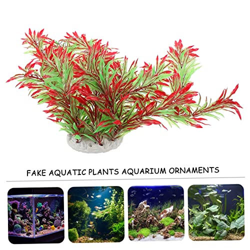 Kisangel 1pc Artificial Aquatic Plant Simulation Water Plant Decoration for Fish Tank Aquarium Ornament Aquarium Vitality Suitable for Fresh and