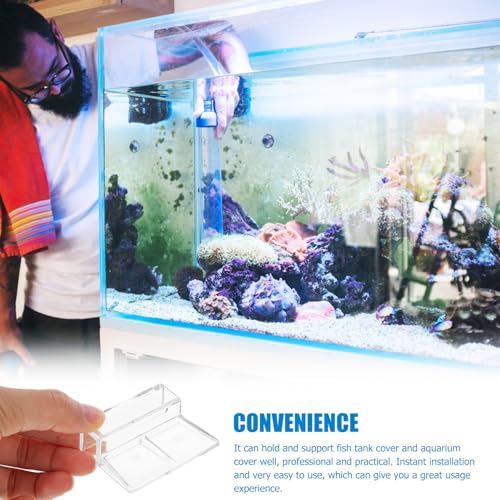 BESPORTBLE 4pcs Fish Tank Lid Supports Sturdy Acrylic Cover Holders for Aquariums for Heat Preservation and Secure Fitting for Turtle Tanks and Pet