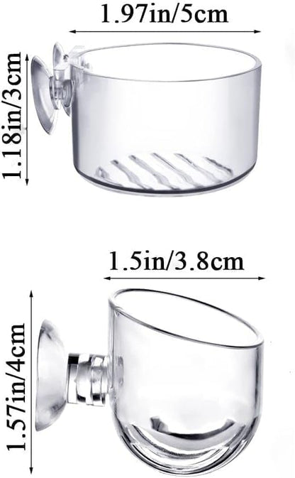 4 Pcs Aquarium Plant Pot Planter, Glass Fish Tank Plants Holder, Aquarium Decoration Plant Cup with Suction Cups for Fishes Tank Ornament Aquarium Décor Plastic Plants Fish and Aquatic Pets