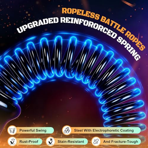 Cordless Battle Ropes, Adjustable Ropeless Battle Ropes for Home Gym