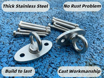 SELEWARE Ceiling Mount Stainless Steel Swing Hanger Wall Ceiling Anchor - color: Ceiling Mount (2 Pack)
