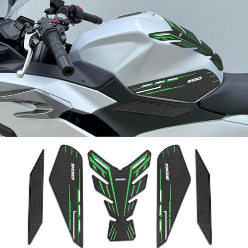 For Ninja 500 Z500 Ninja 500 SE Ninja500 2024 2025 2026 New Accessories Side Fuel Tank Pads Protection Stickers Decals Fuel Tank Knee Pads Traction Pads Fuel Tank Pads (Green)